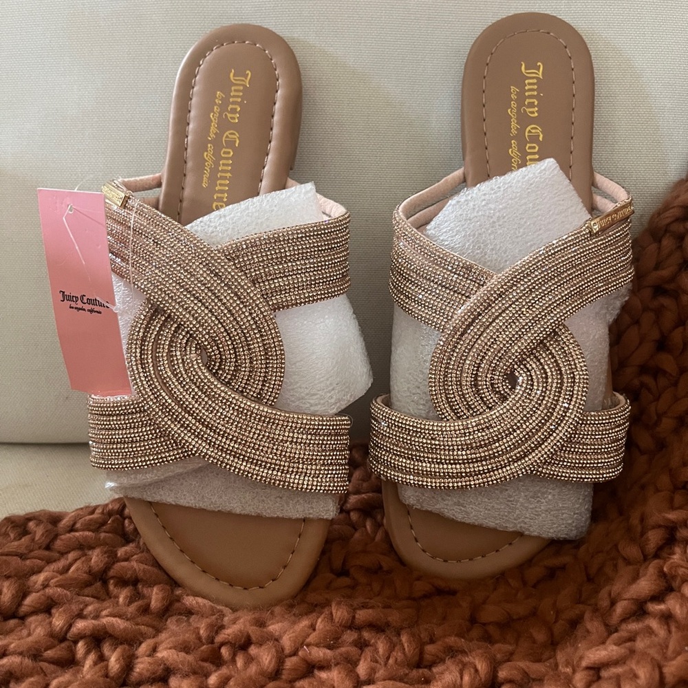 Juicy Couture Rose Gold Sandals (New)